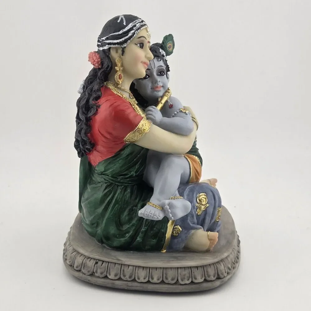 Maa Yashoda Krishna Murti Statue - Hindu God Lord Krishna Idol 5.7